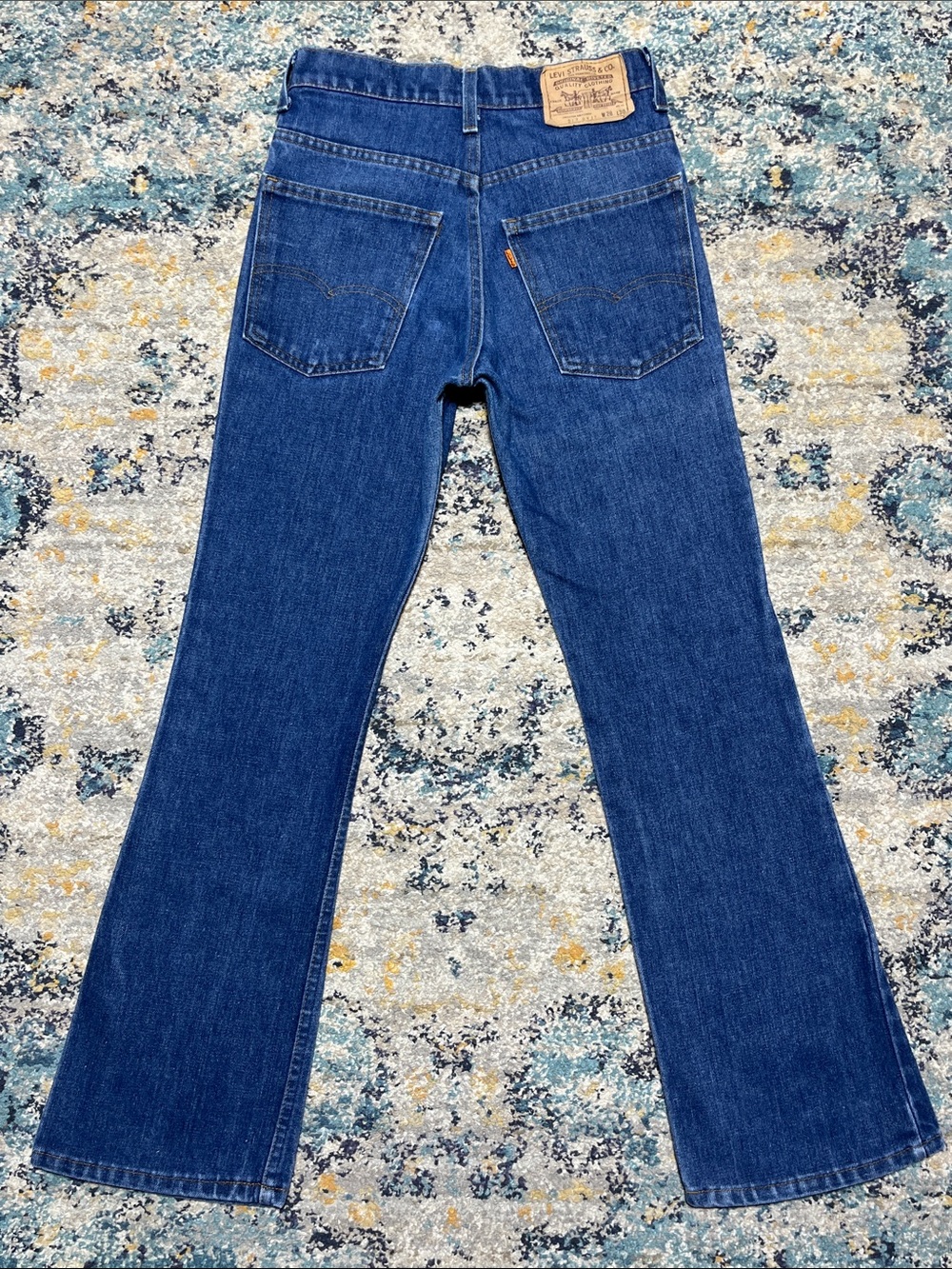 VTG Levi's 517 Bootcut Orange Tab Jeans Size W28 L30
